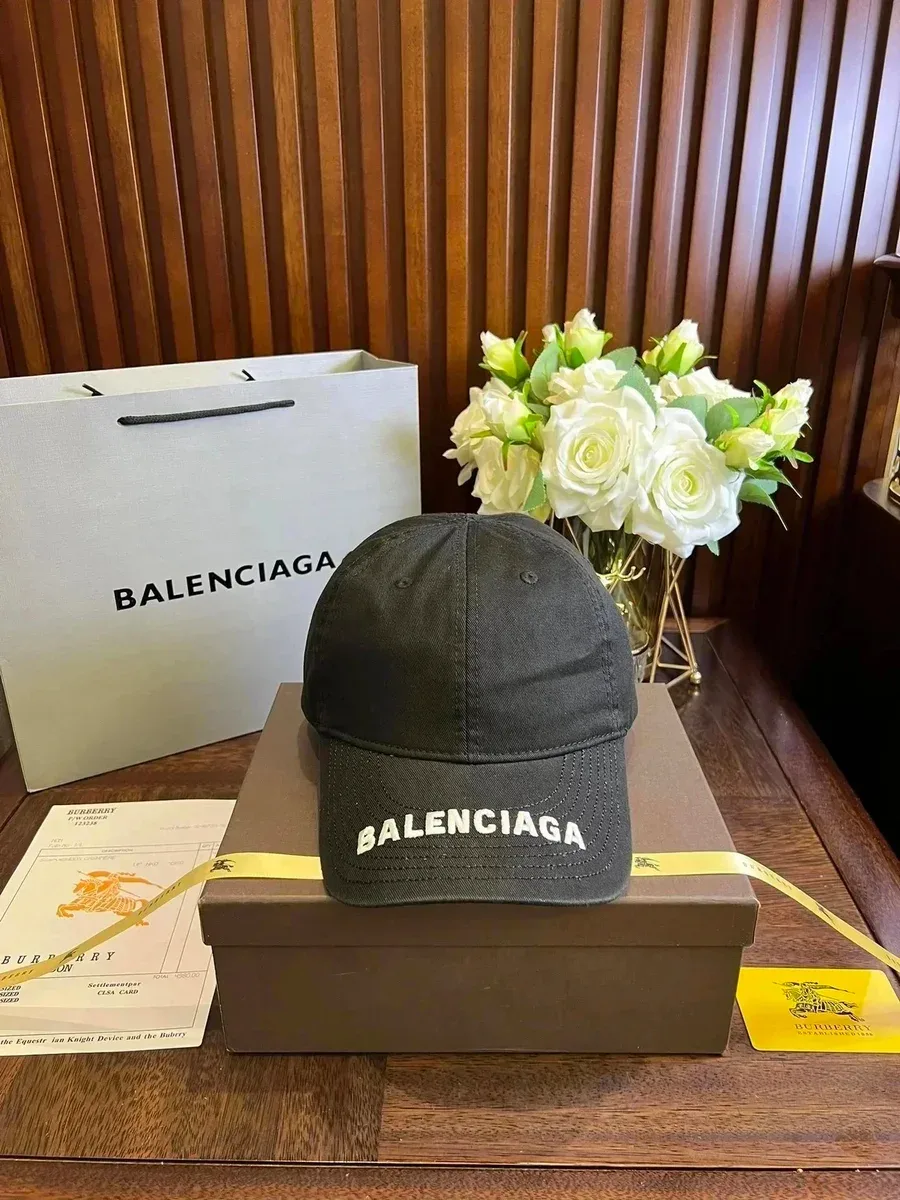 Balenciaga Balenciaga Black BA Logo Cap Black
