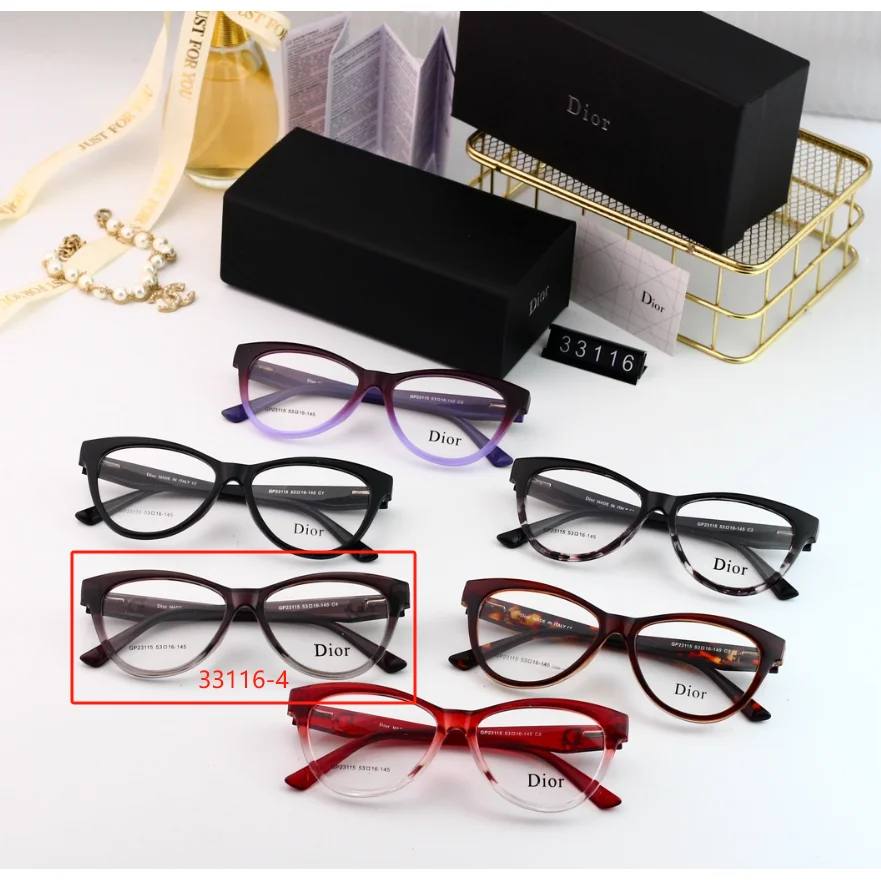 Dior Dior Lady Dior 33116-4 Cat-Eye Eyeglasses Brown - 1
