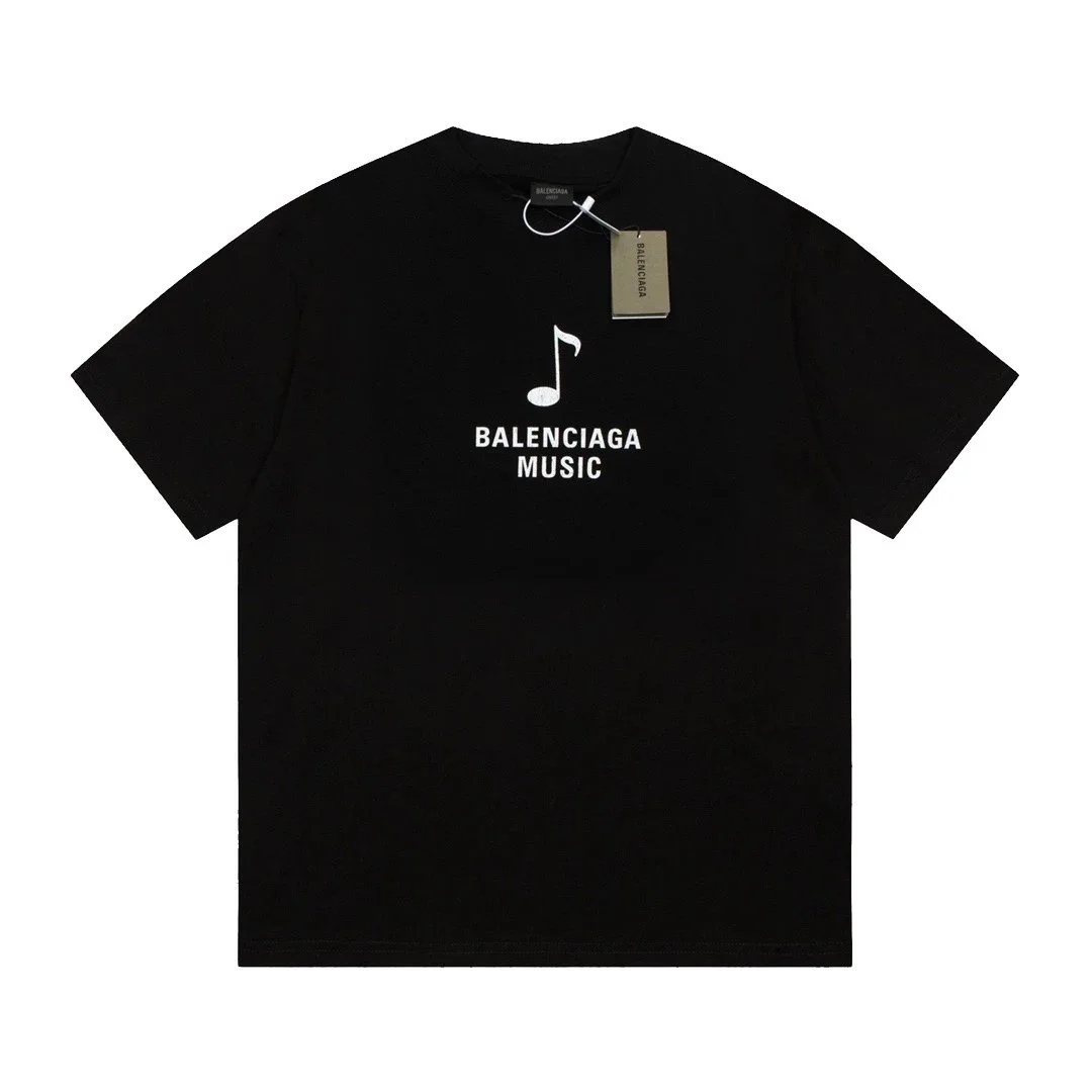 Balenciaga Balenciaga BALENCIAGA MUSIC Black T-Shirt Black - 1