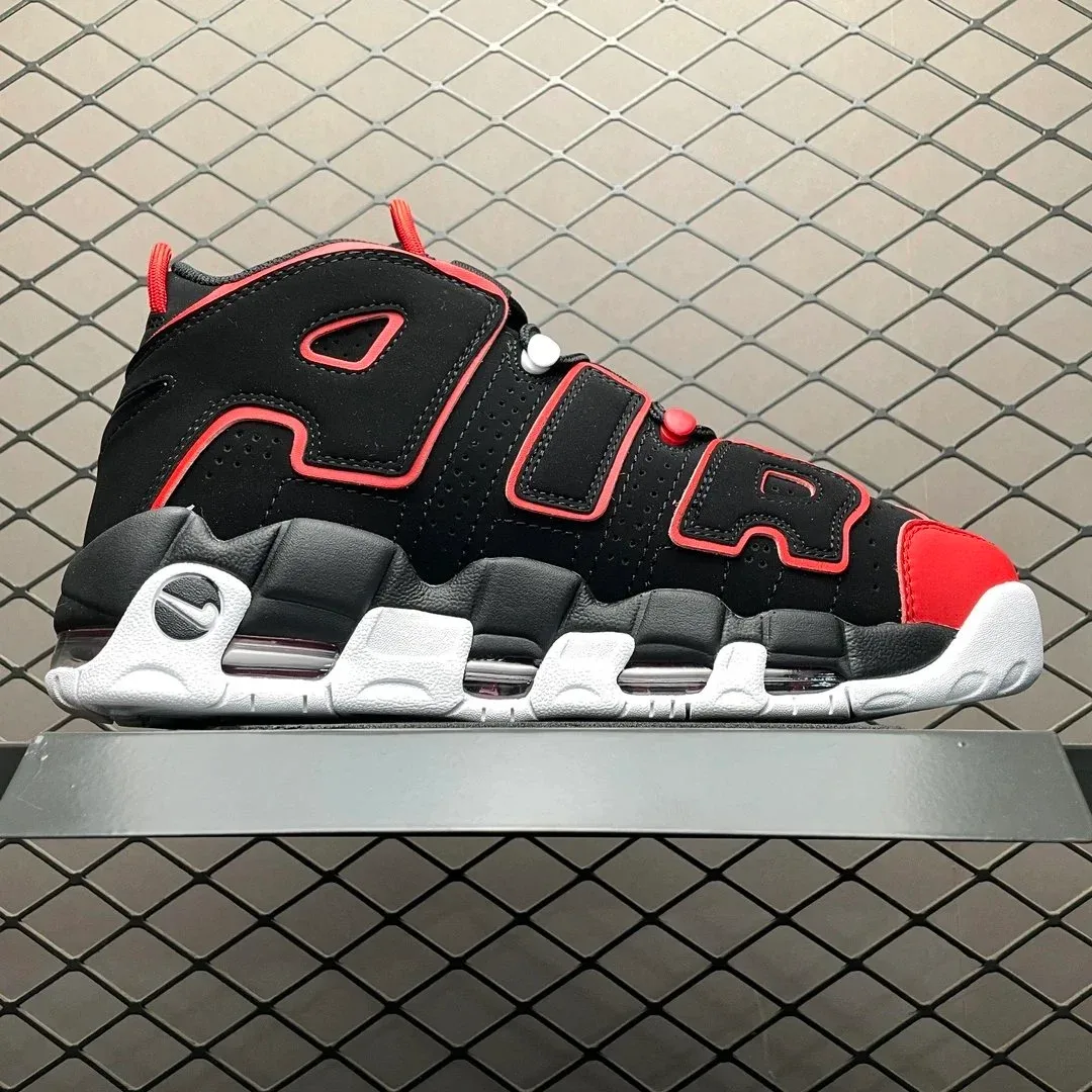 Nike Nike Air More Uptempo Black/Red/White Sneaker Black