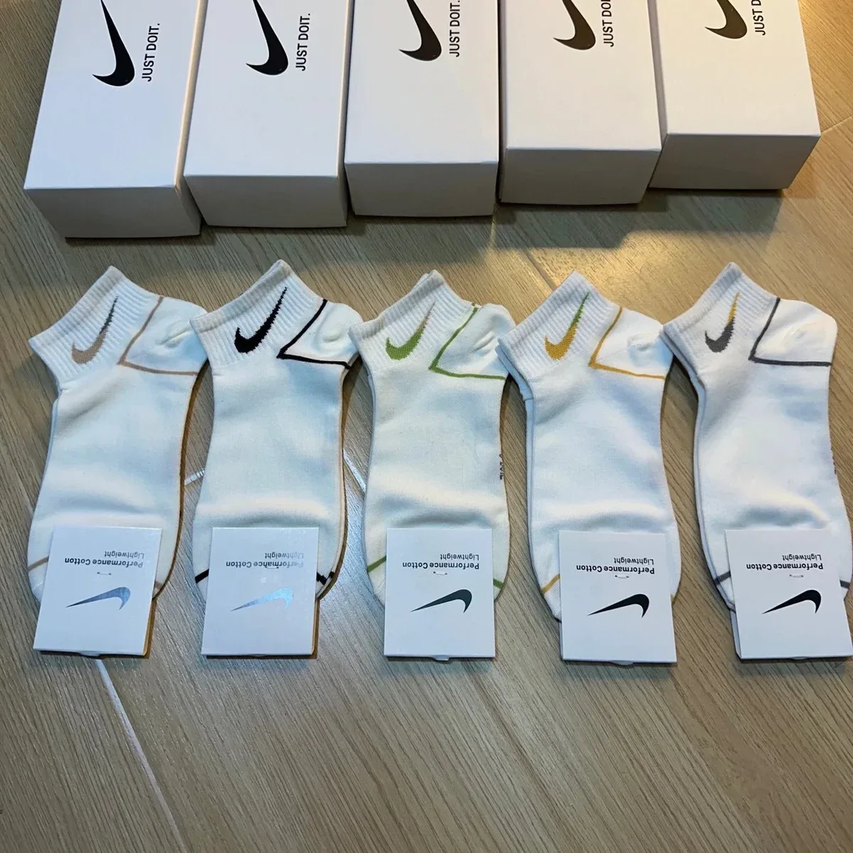 Nike Nike Performance Cotton Lightweight Ankle Socks White/Black White