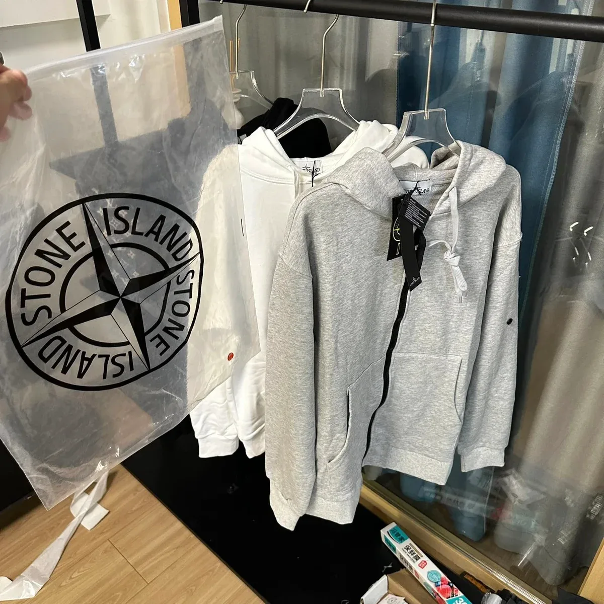 Stone Island Stone Island 68-15 Grey Hoodie Grey