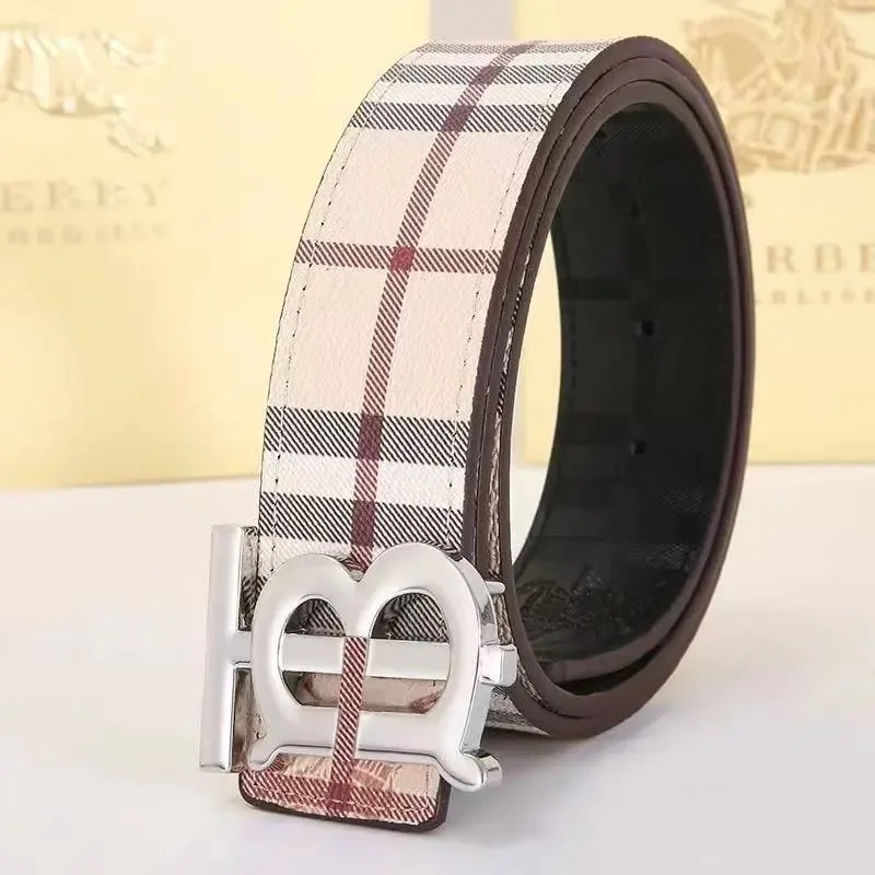 Burberry Burberry TB Monogram Belt Beige Checkered Belt Beige