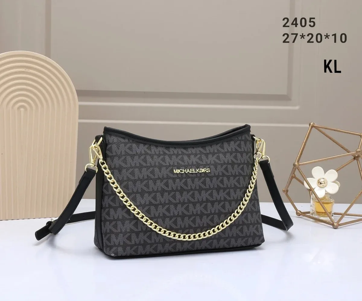 Michael Kors Michael Kors MK Monogram KL Black Shoulder Bag Black - 1