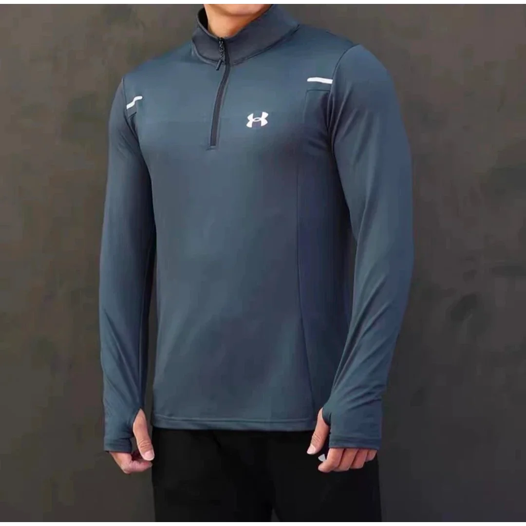 Under Armour Under Armour Grey Solid Long Sleeve Top Grey - 1
