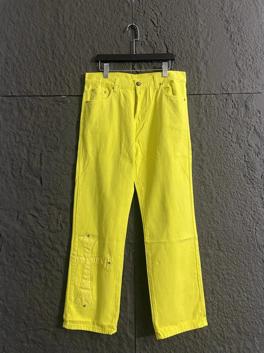Chrome Hearts Chrome Hearts Cross Dopamine Yellow Jeans Yellow