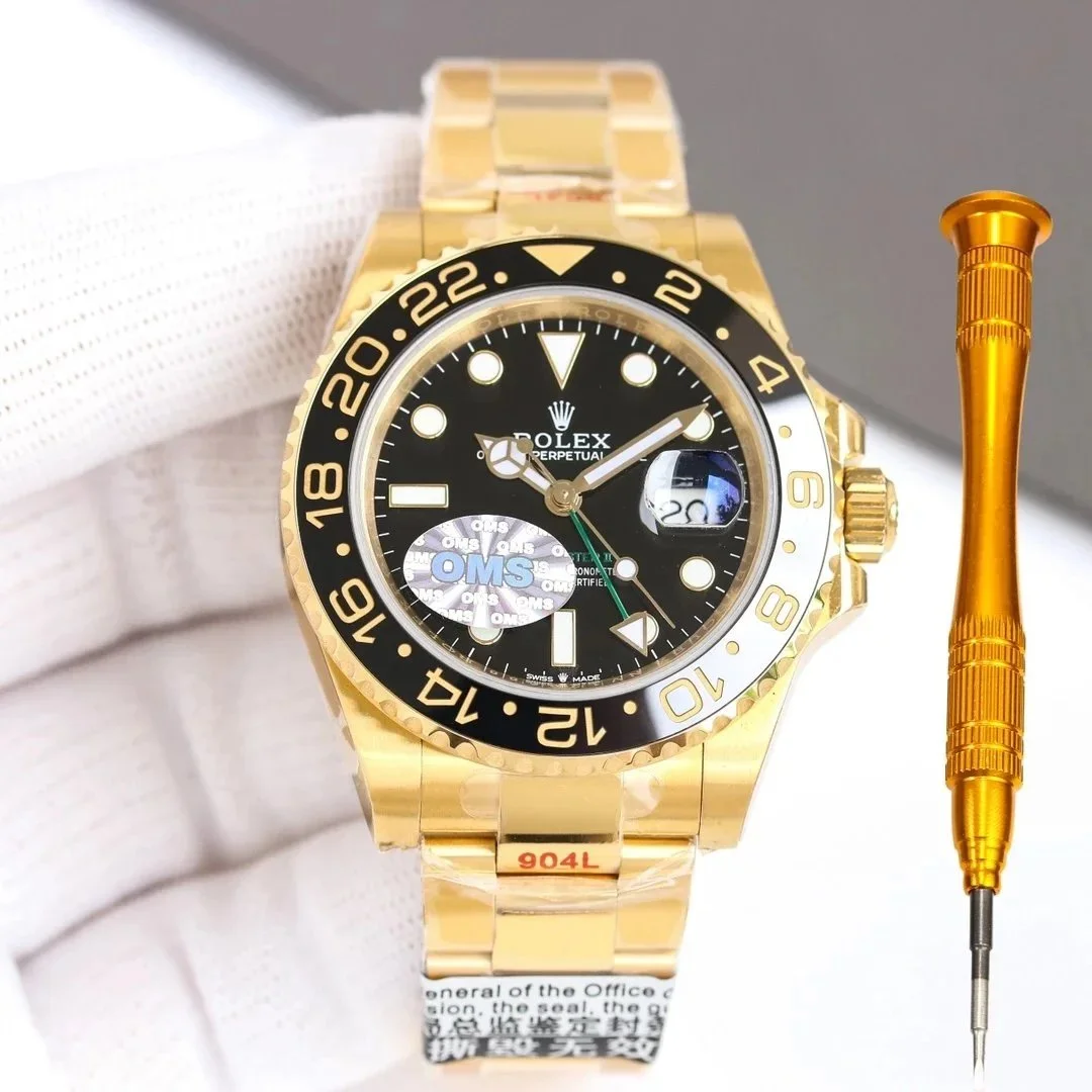 Rolex Rolex GMT-Master II Gold Black Dial Watch Gold