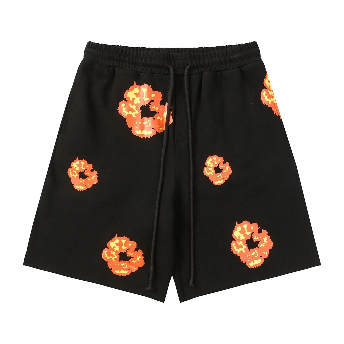 Other Flame Print Black Shorts Black - 1