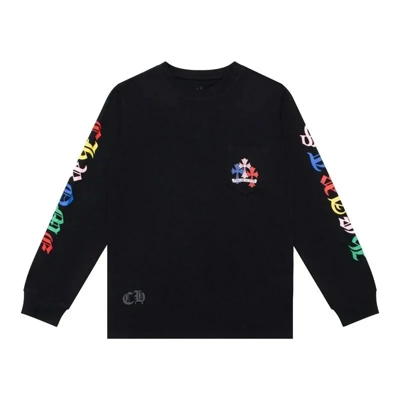 Chrome Hearts Chrome Hearts CH Cross Rainbow Sleeve Black Long-Sleeve T-Shirt Black