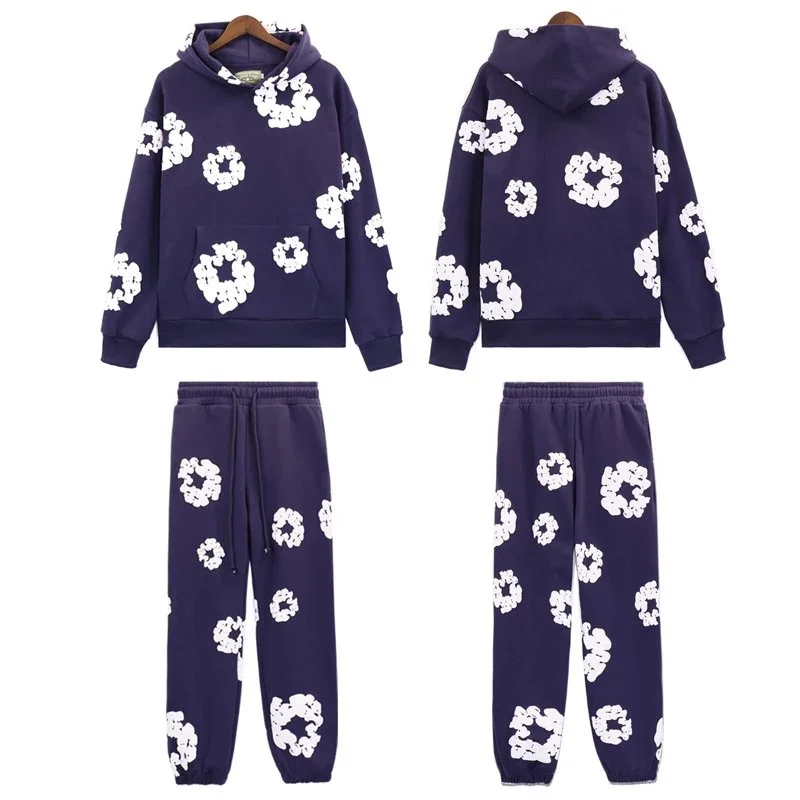 Other Deep Navy Floral Print Tracksuit Set Navy - 1