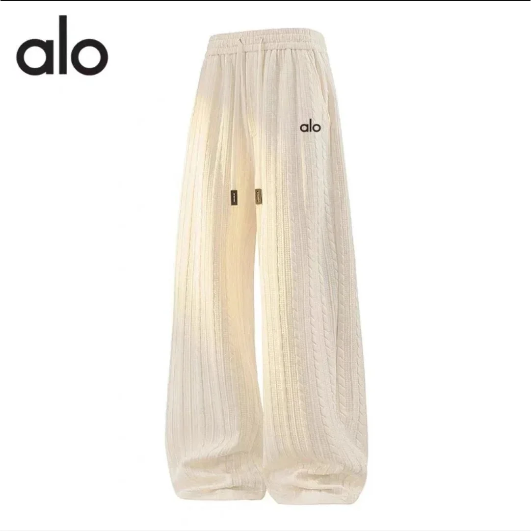 Alo Yoga Alo Knit Wide Leg Pants Cream Cream - 1