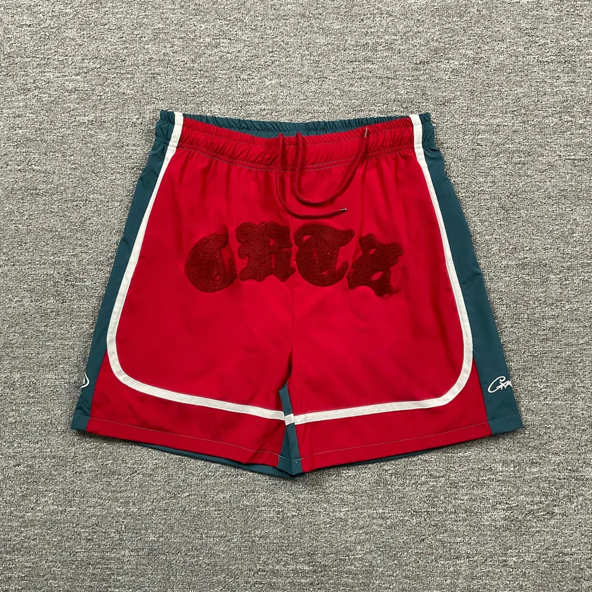 Other CRTZ RTW Red 'CRTZ' Embroidered Shorts Red - 1