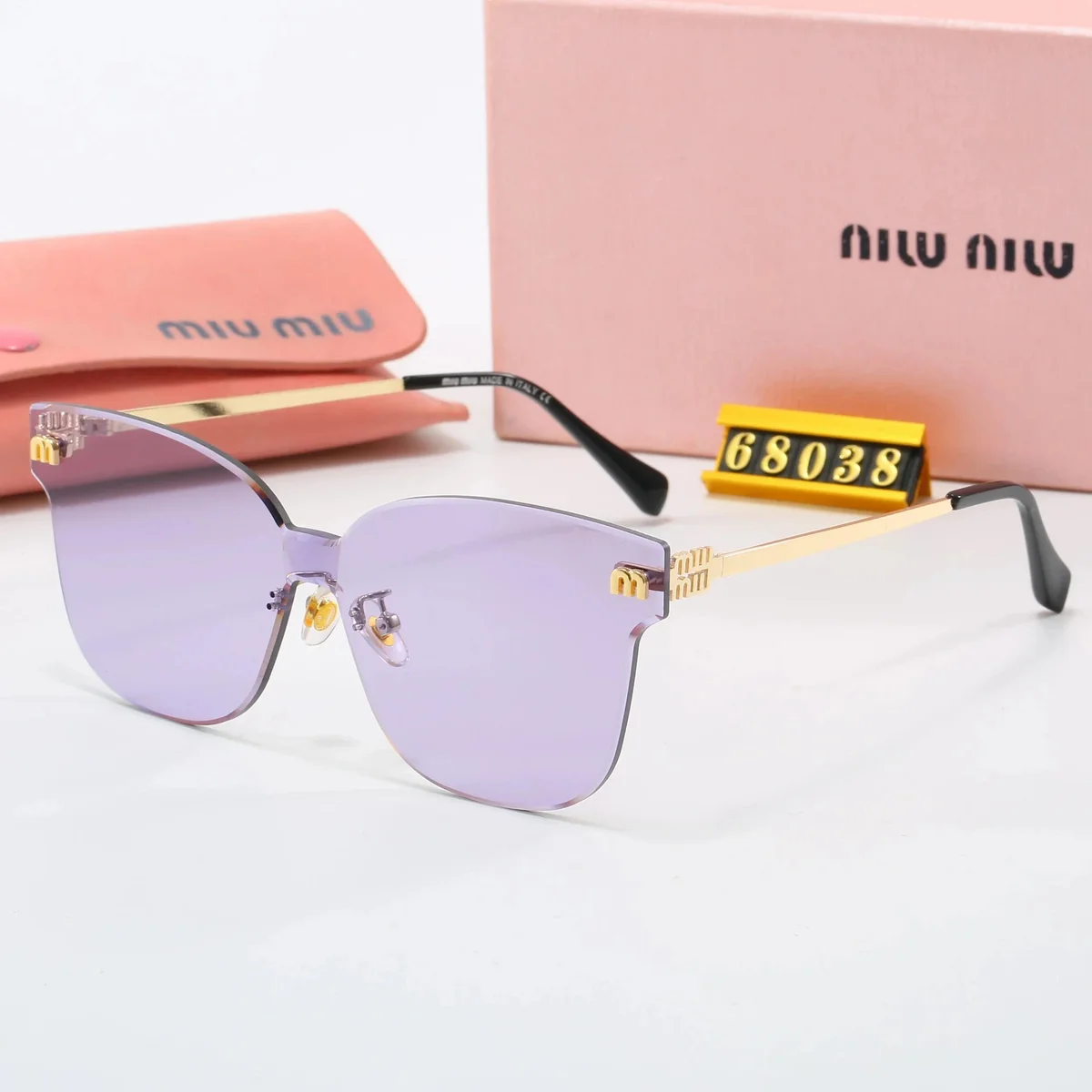 Miu Miu Miu Miu Purple Gradient Cat-Eye Sunglasses Purple - 1
