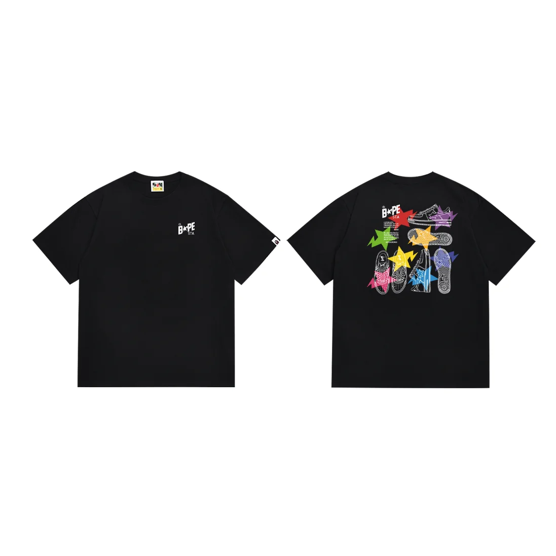 A Bathing Ape A Bathing Ape BAPE STA SC044 Black T-Shirt Black - 1