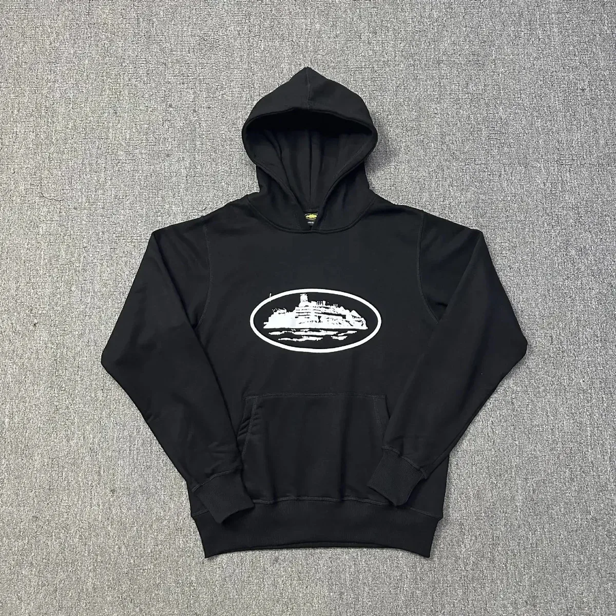 Other Black White Graphic Hoodie Sweatshirt Black - 1