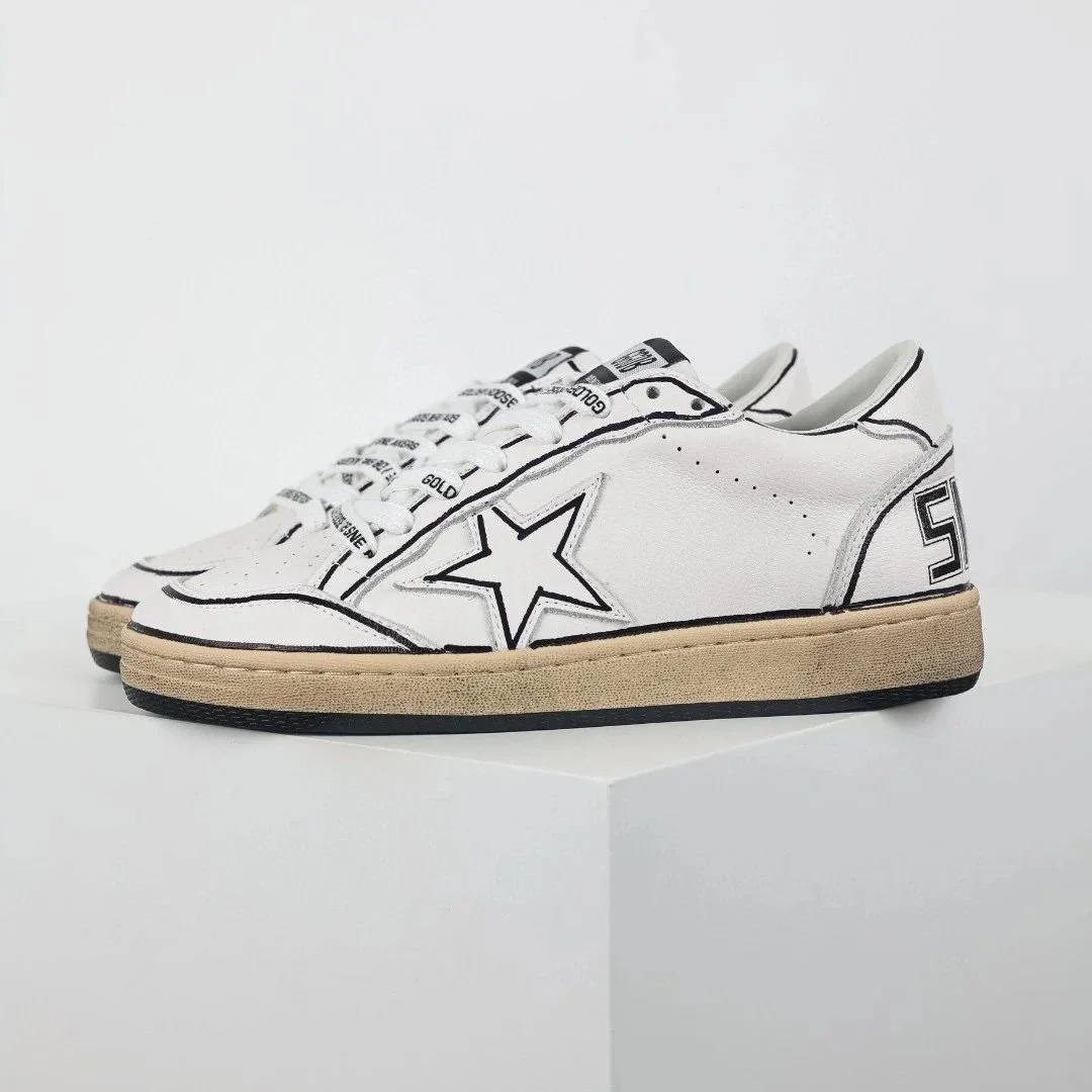 Golden Goose Golden Goose Super-Star White/Black Star Sneakers White - 1