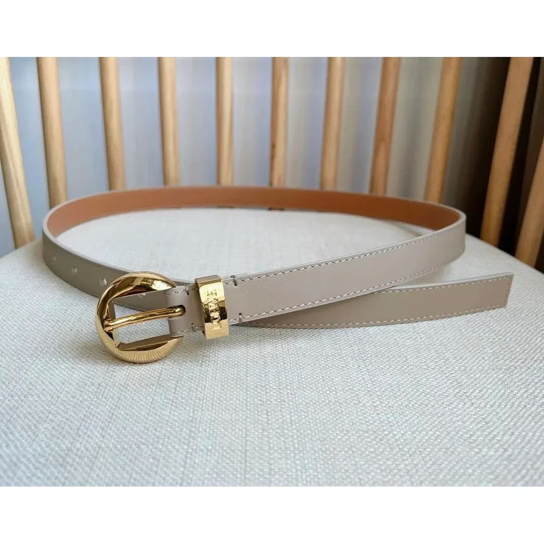 Other Belt with Gold Buckle Beige Belt Accessories Beige - 1