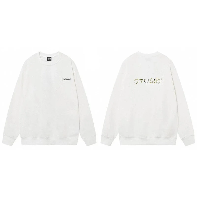 Stussy Stussy Stüssy Bear Crewneck Sweatshirt White White - 1