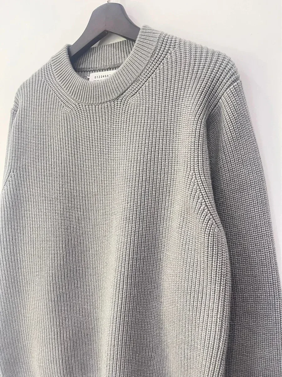 Other Light Grey Ribbed Crewneck Knit Sweater Grey - 1