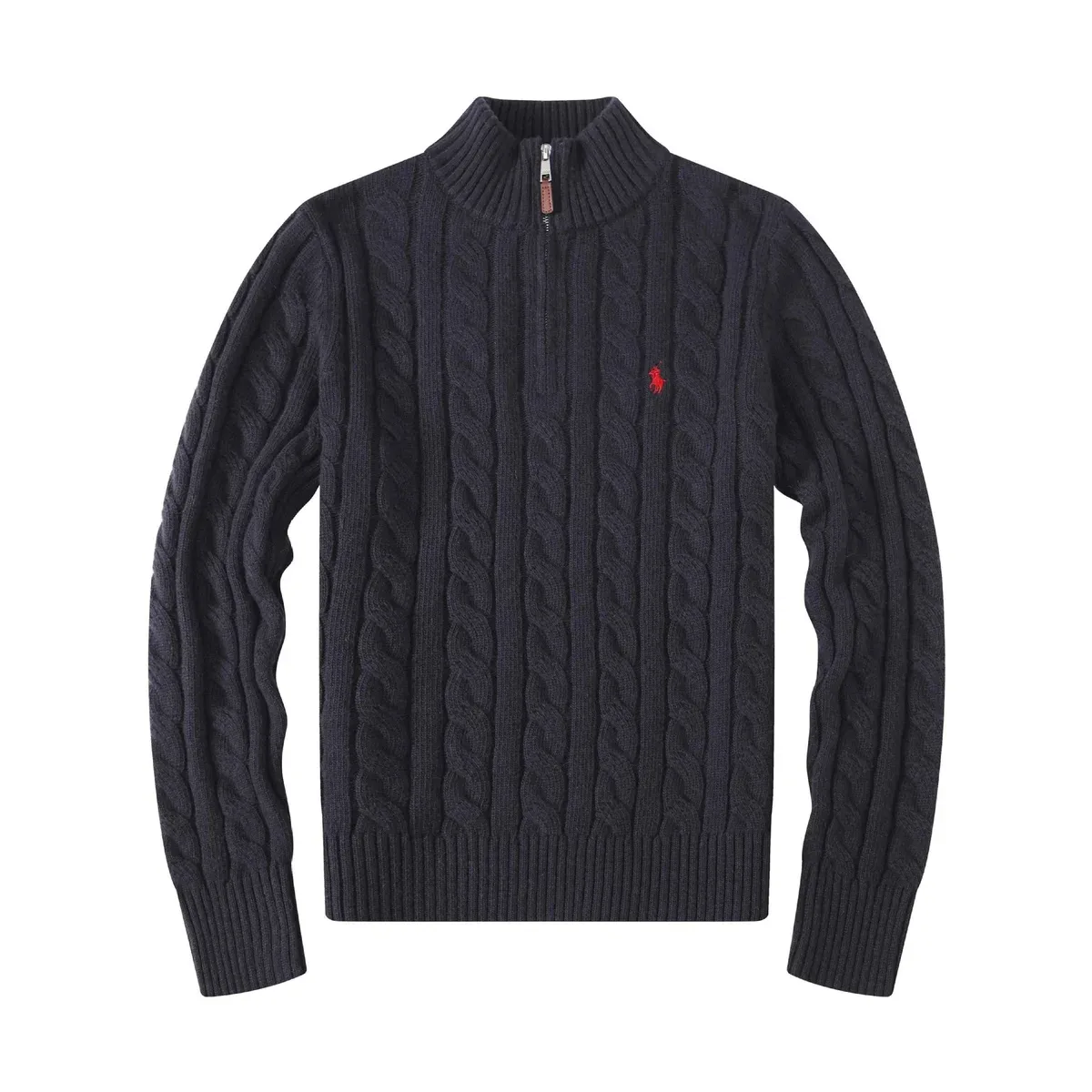 Polo Ralph Lauren Polo Ralph Lauren Cable Knit Zip Neck Sweater Navy Navy - 1