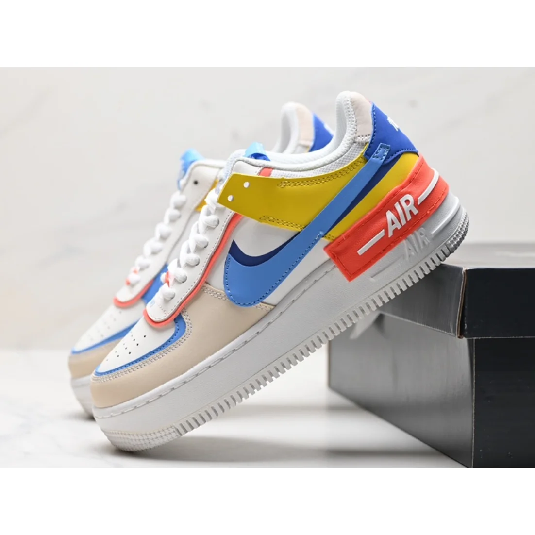 Nike Nike Air Force 1 Sail/University Red/Blue Sneakers Multicolor - 1