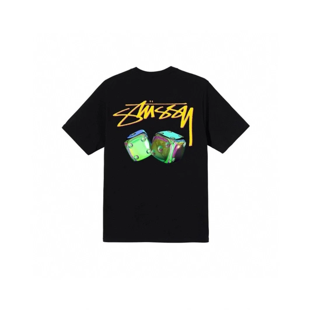 Stussy Stussy Stüssy Dice T-Shirt Black NO.7 T-Shirts Black - 1