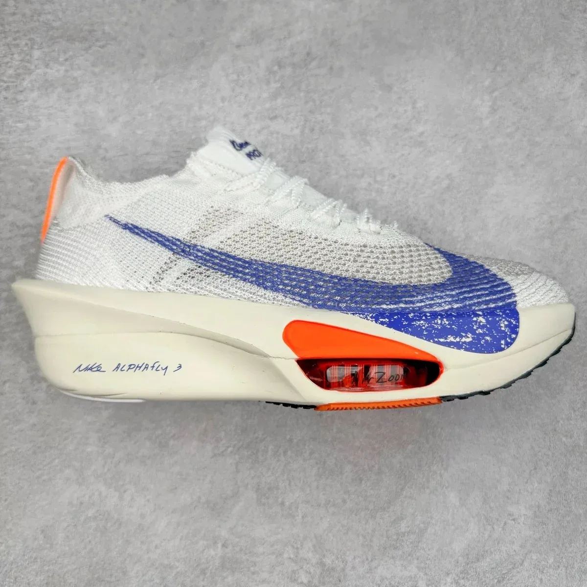 Nike Nike Air Zoom Alphafly 3 White/Blue/Orange Running Sneaker Blue