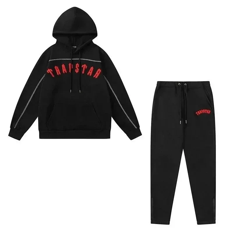 Trapstar Trapstar Black Red Logo Tracksuit Black