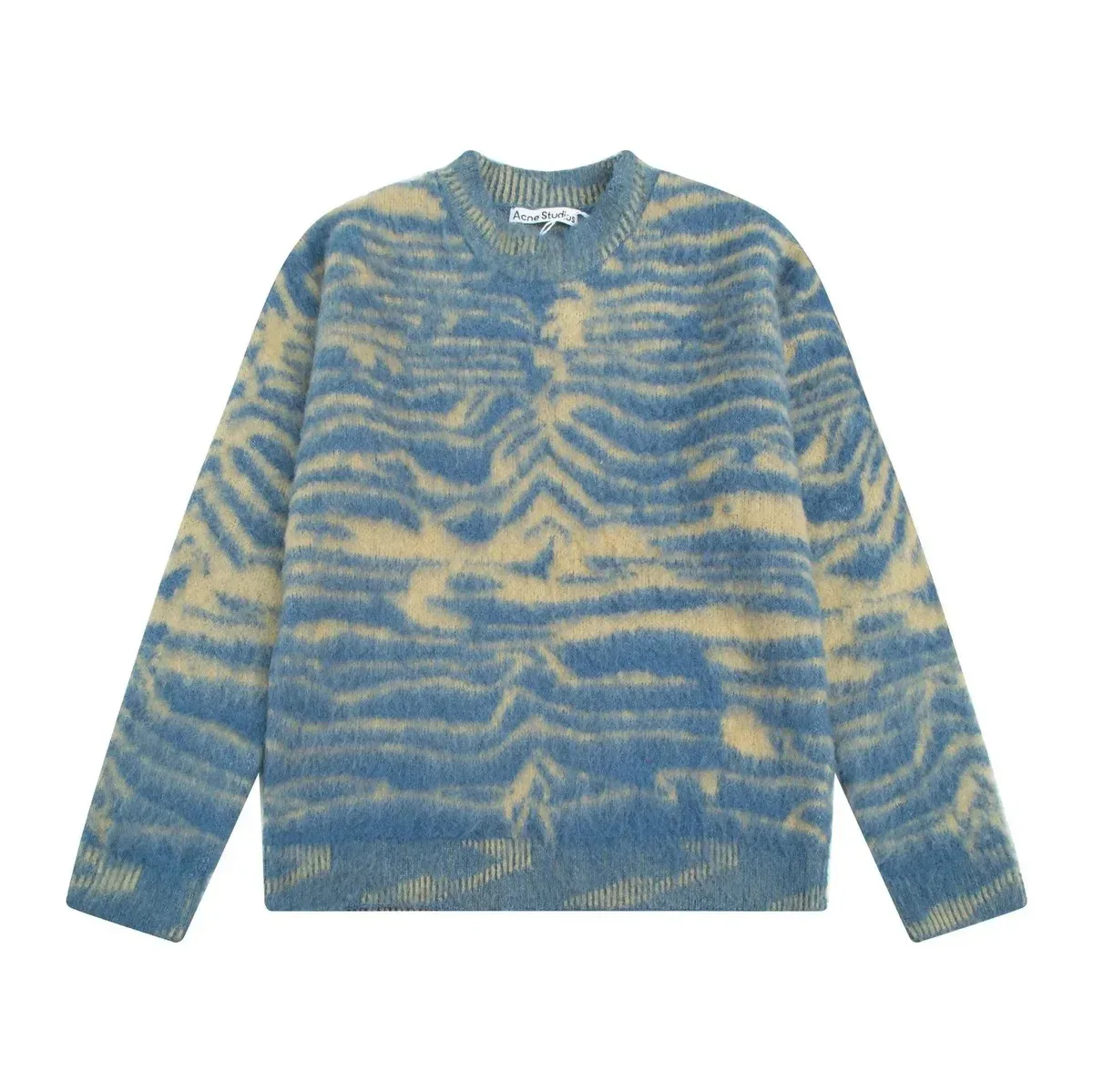 Acne Studios Acne Studios Blue Tiger Stripe Knit Sweater Blue