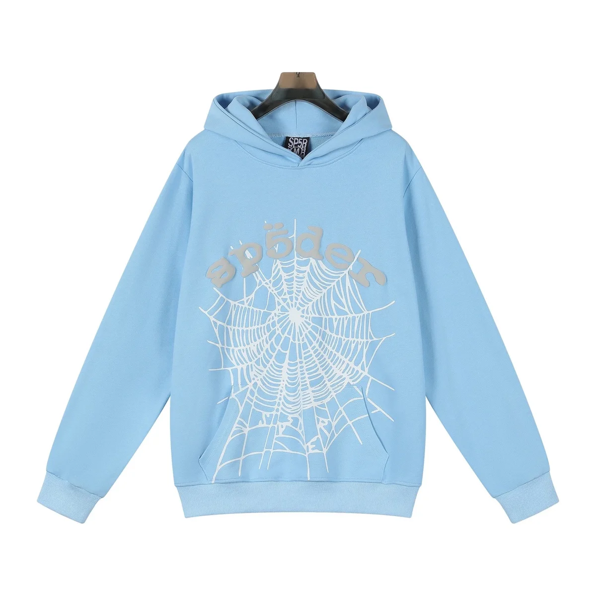 SP5DER SP5DER Spider Web Graphic Hoodie Sky Blue Blue - 1