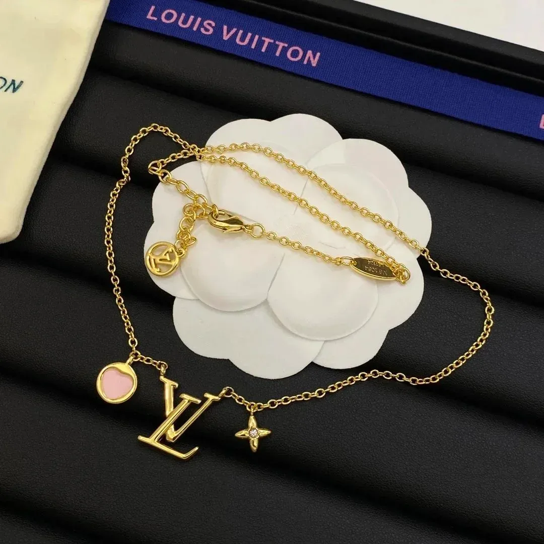 Louis Vuitton Louis Vuitton Monogram Gold Charm Necklace Gold