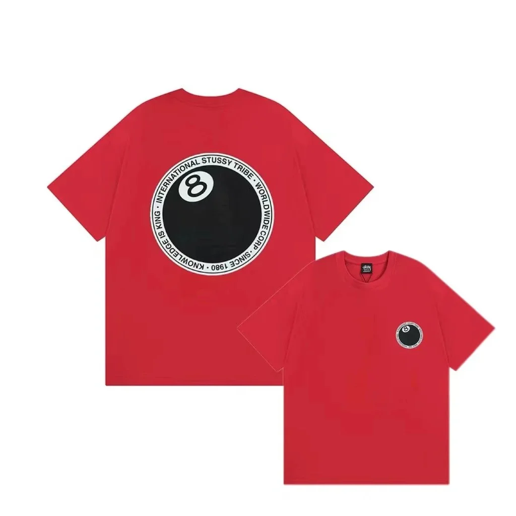 Stussy Stussy Stüssy 8-Ball Red T-Shirt Red - 1