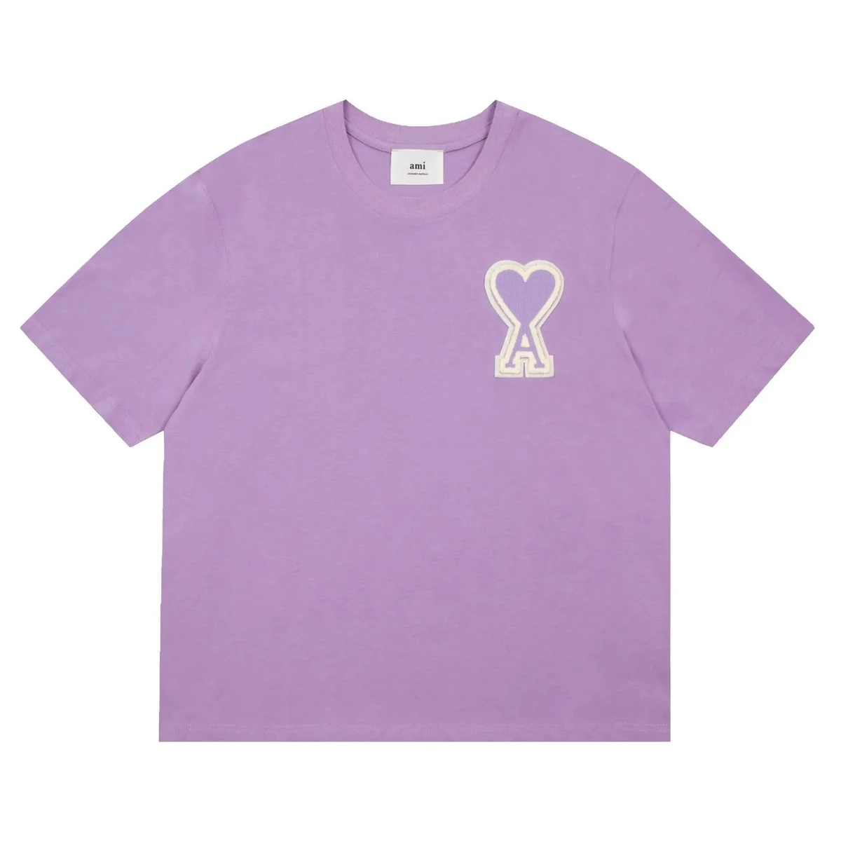 Ami Paris Ami Paris Ami de Coeur Lavender Heart Logo T-Shirt Purple