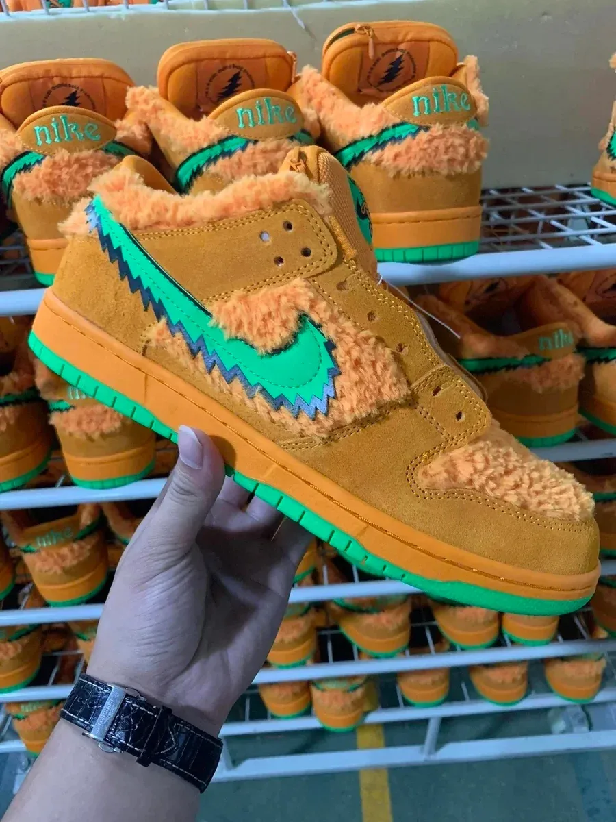 Nike Nike Dunk Low Grateful Dead Bear Yellow Green Sneakers Orange - 1