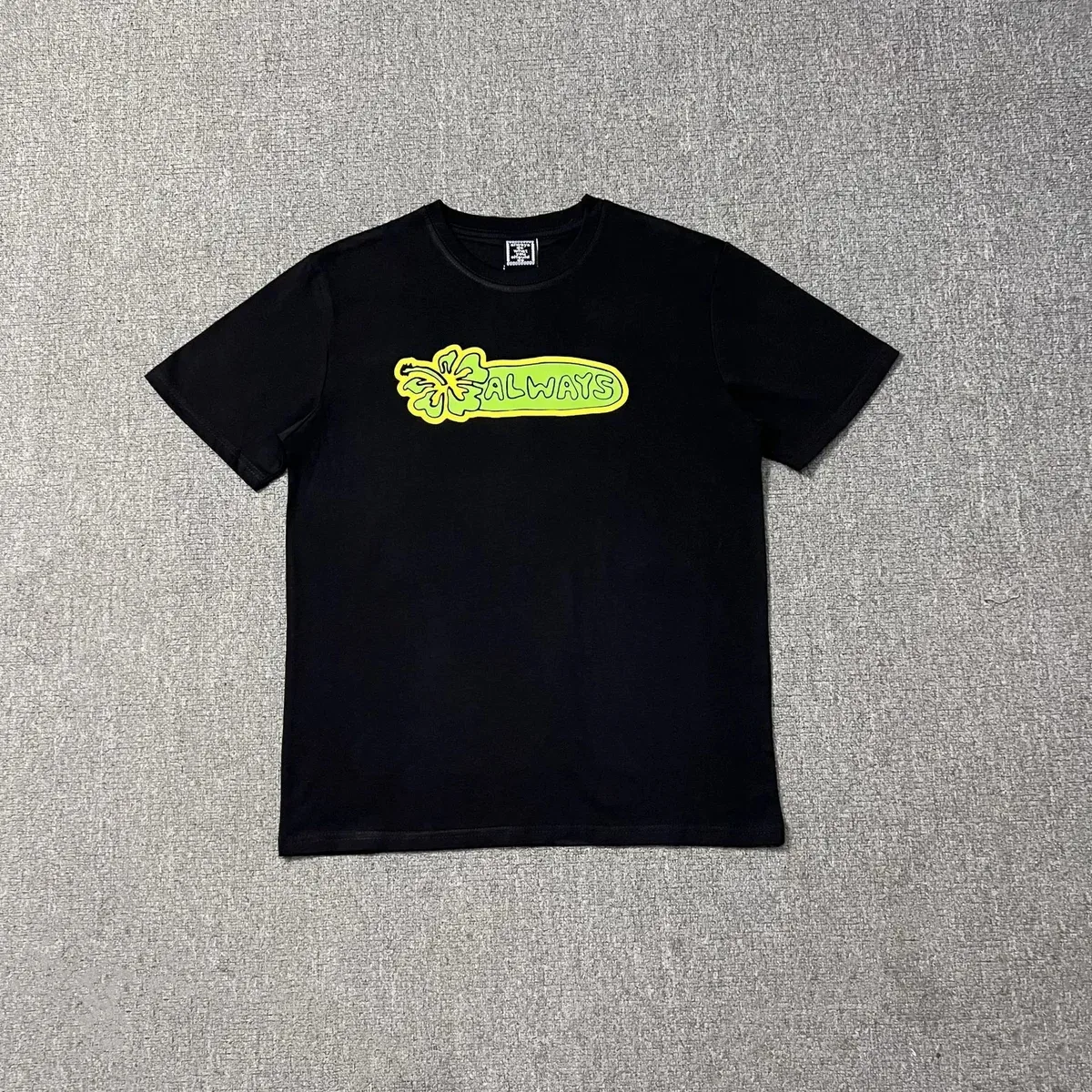 Other Black Always T-Shirt with Yellow Flower Graphic Black - 1