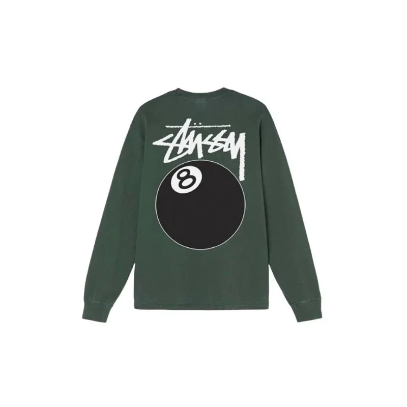 Stussy Stussy Stüssy 8 Ball Pigment Dyed Long Sleeve T-Shirt Forest Green Green - 1