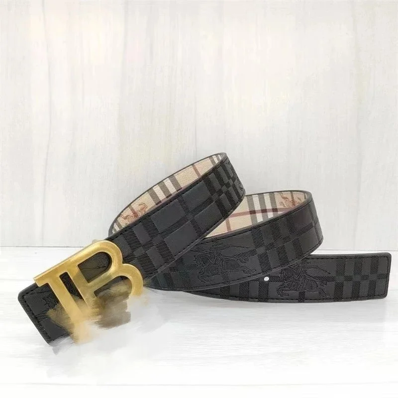 Burberry Burberry Classic Check Belt Black Leather Black - 1
