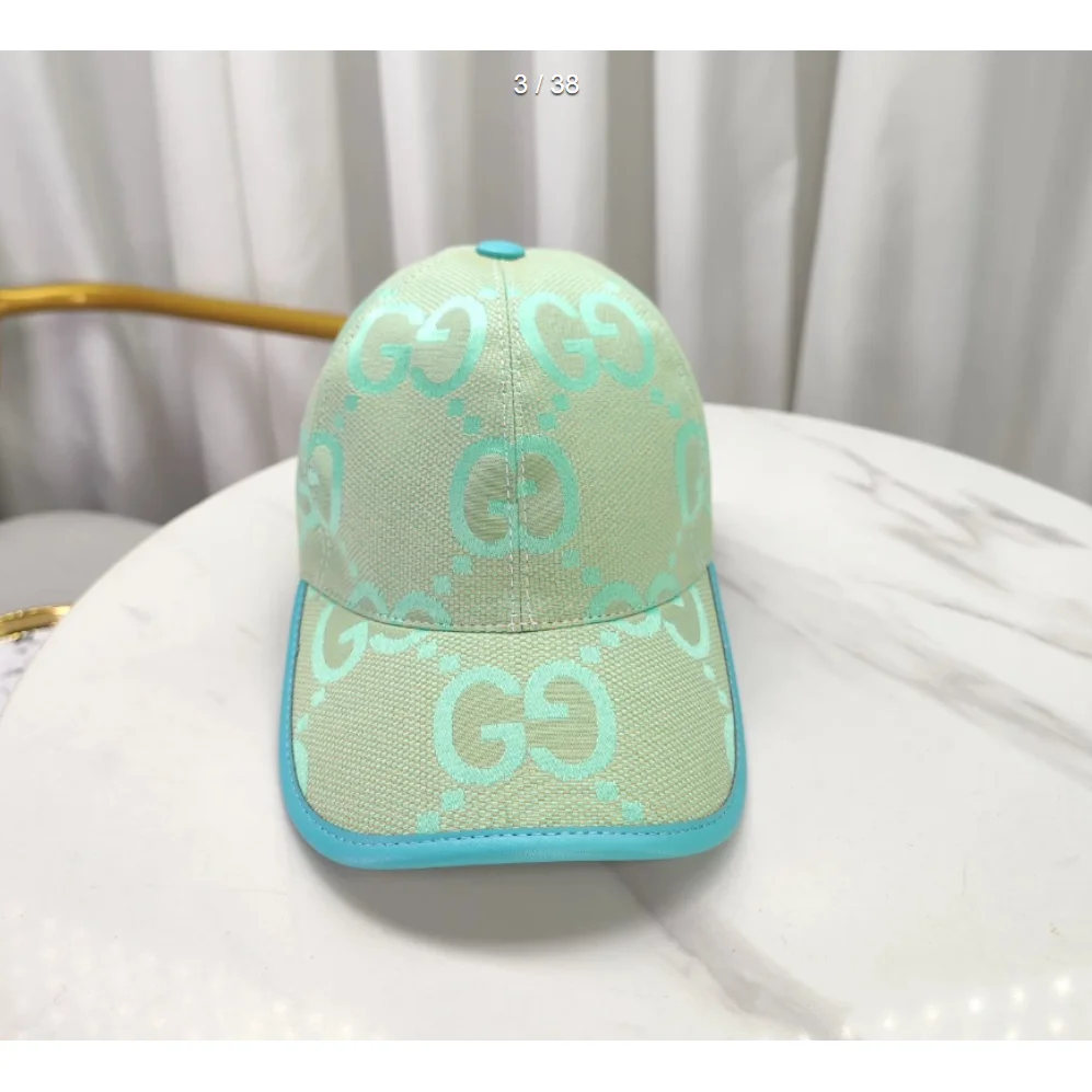 Gucci Gucci GG Supreme Baseball Cap Mint Green Green
