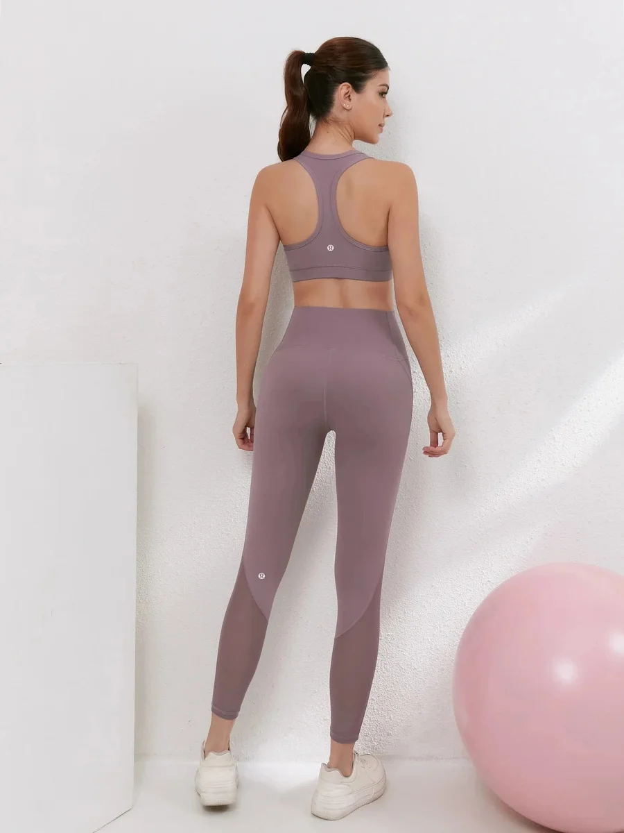 Lululemon Lululemon Wunder Under Purple Yoga Set Purple