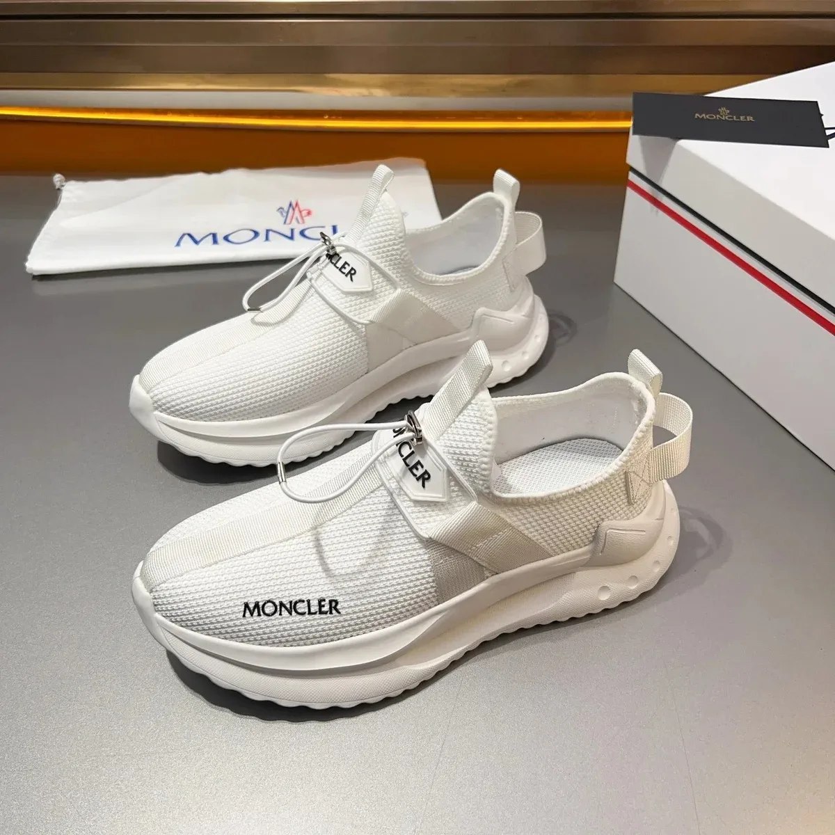 Moncler Moncler All White Sneakers White