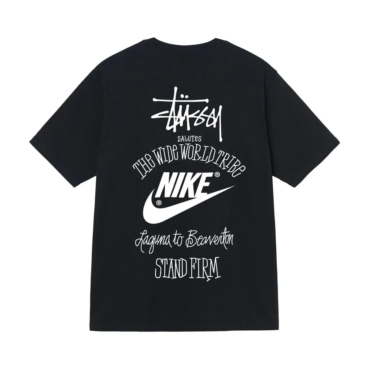 Stussy Stussy Basic Logo x Nike The Wide World Tribe T-Shirt Black Black - 1