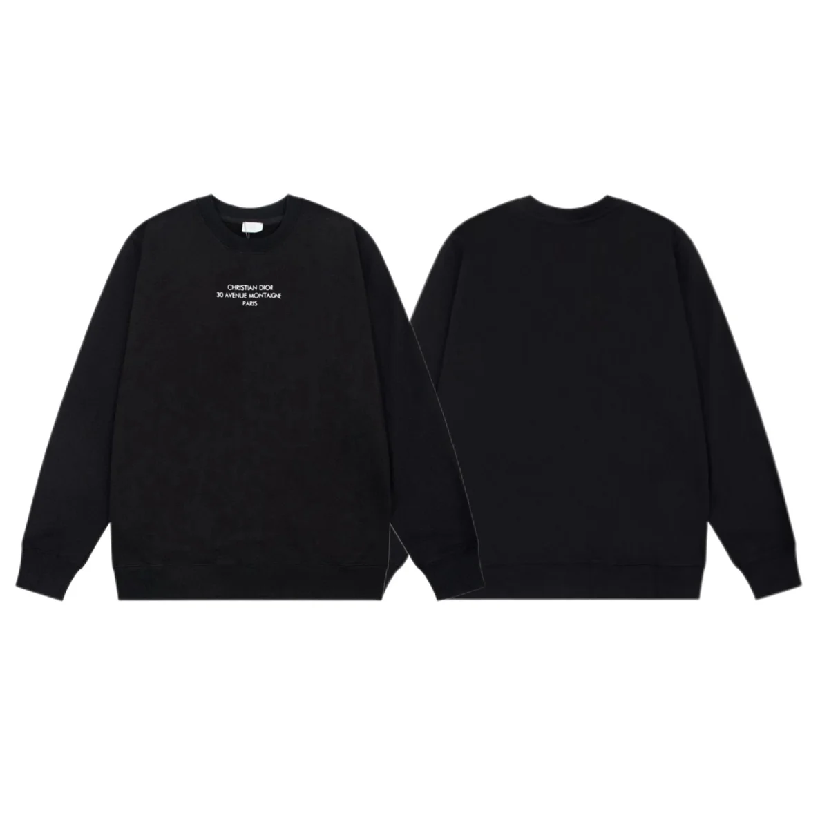 Dior Dior Black '30 Avenue Montaigne' Crewneck Sweatshirt Black - 1