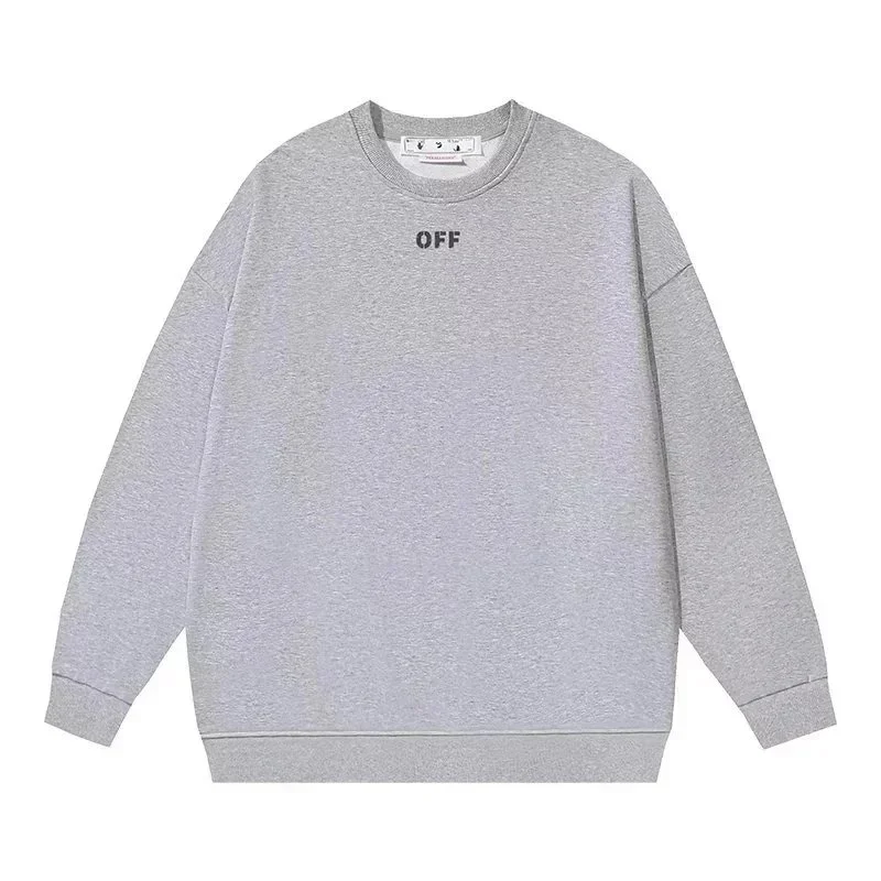Off-White Off-White OW100 Grey Solid Sweatshirt Grey - 1