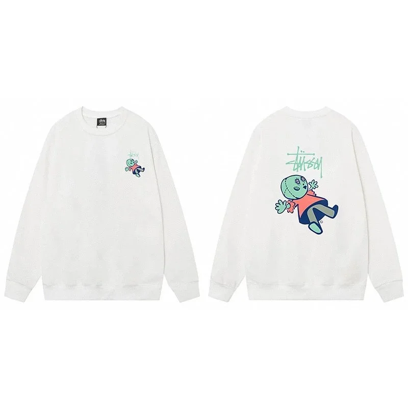 Stussy Stussy Stüssy Bear White Crewneck Sweatshirt White - 1