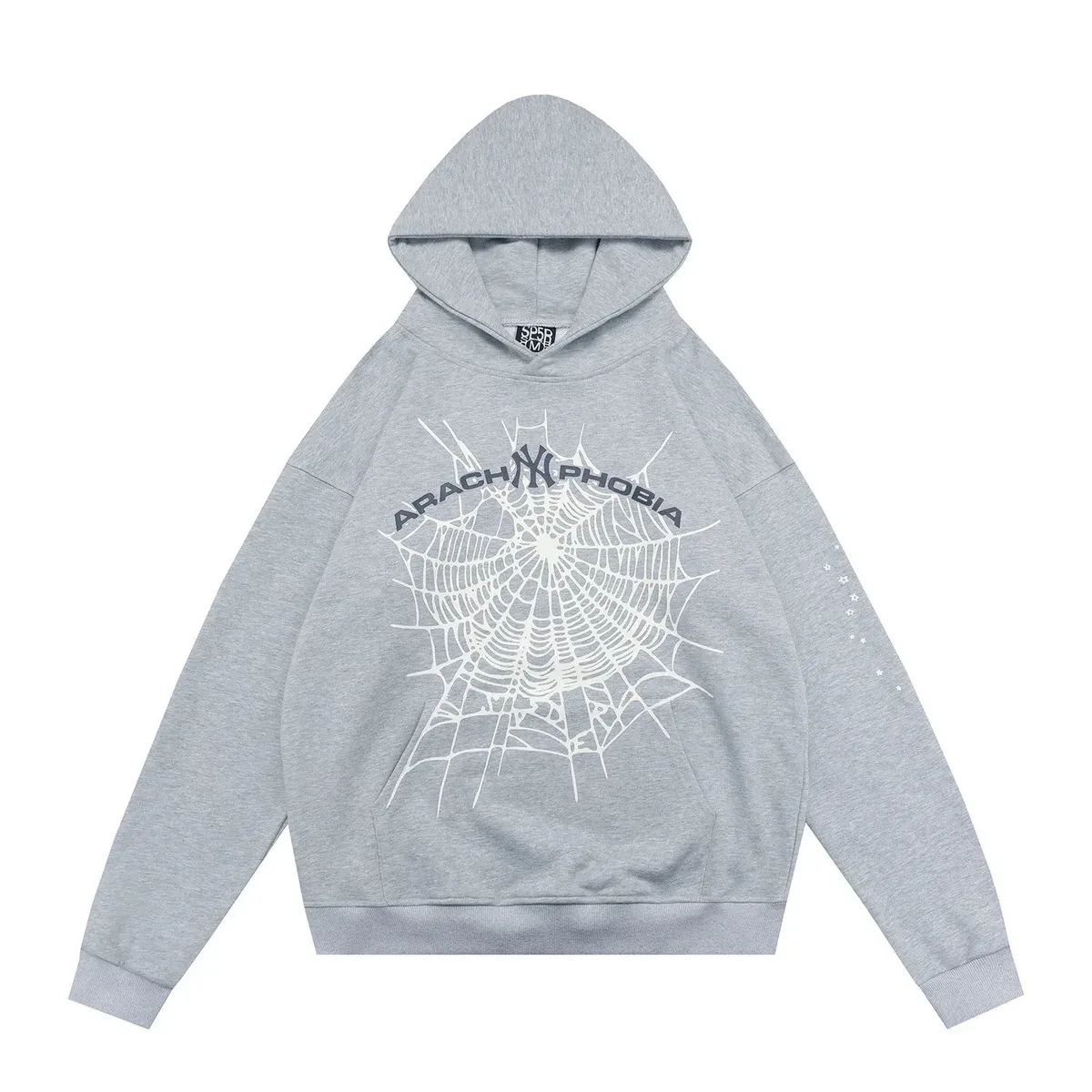 Other Gray 'Arachophobia' Spider Web Hoodie Grey - 1