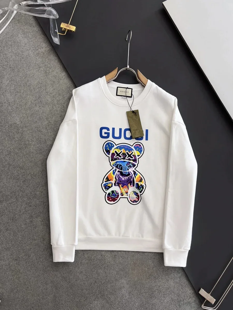 Gucci Gucci Teddy Bear Print Sweatshirt White Multicolor White