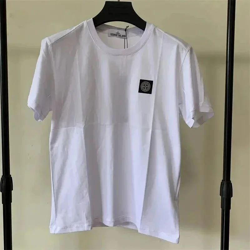 Stone Island Stone Island White Compass Logo T-Shirt White