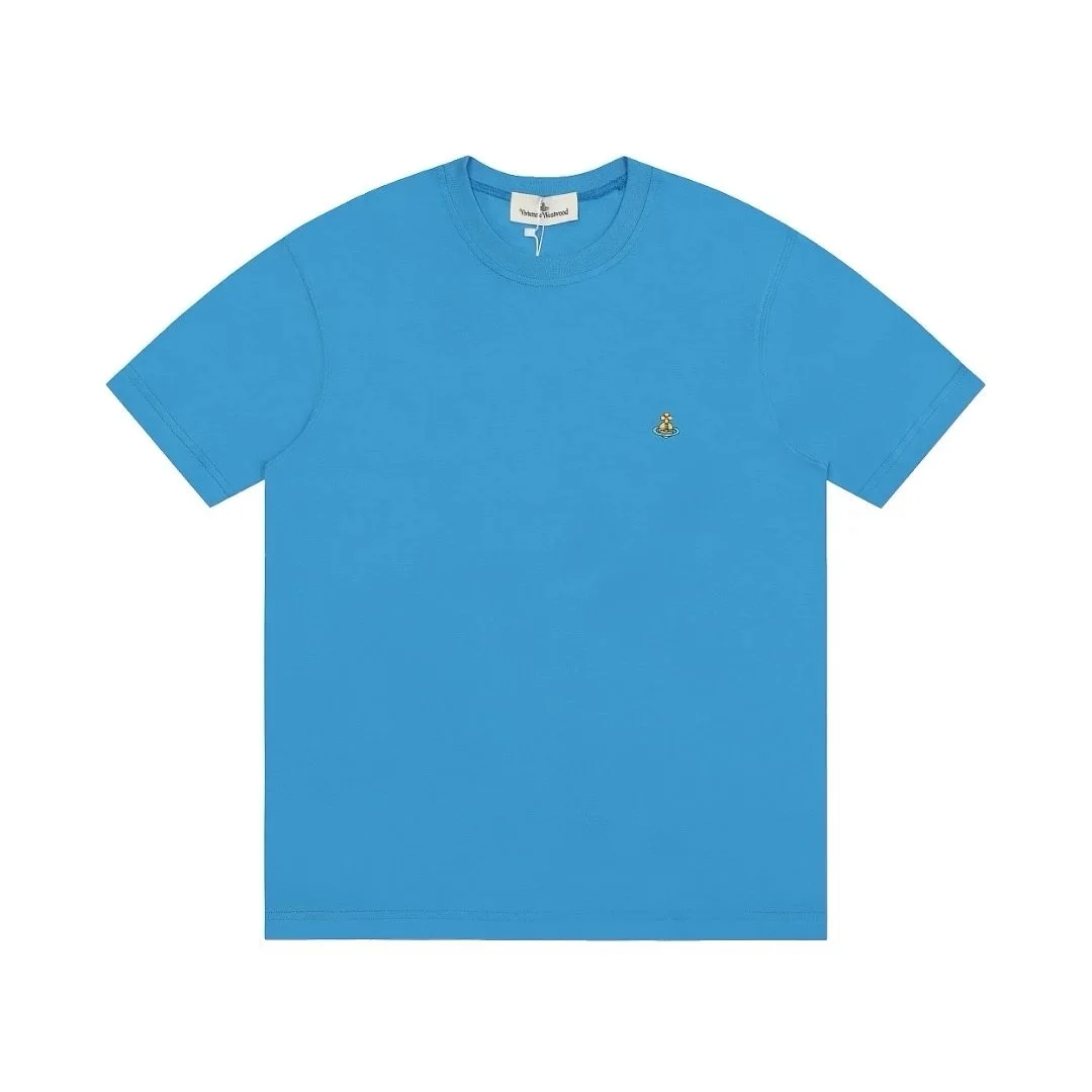 Vivienne Westwood Vivienne Westwood Orb T-Shirt Blue Solid Top Blue - 1