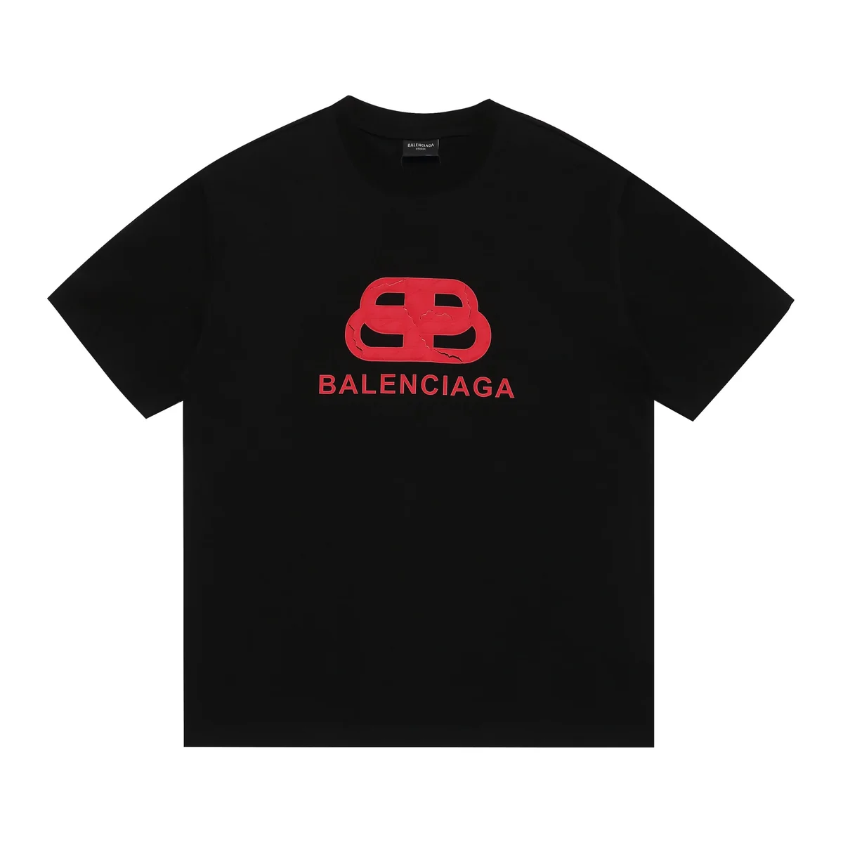 Balenciaga Balenciaga Black Red BB Logo T-Shirt Black