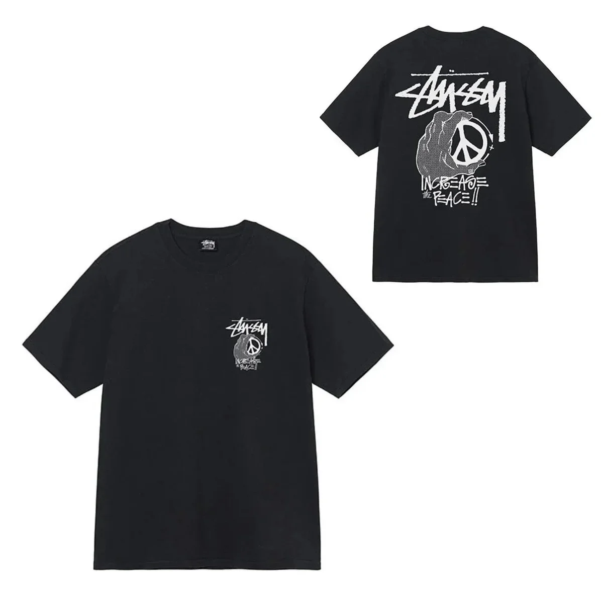 Stussy Stussy Increase the Peace Black T-Shirt Black - 1